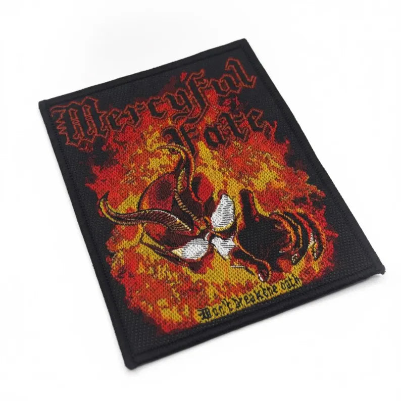 Offizieller Mercyful Fate Patch | "Don't Break The Oath" Woven Aufnäher | Heavy Metal Merch | 10 x 8 cm