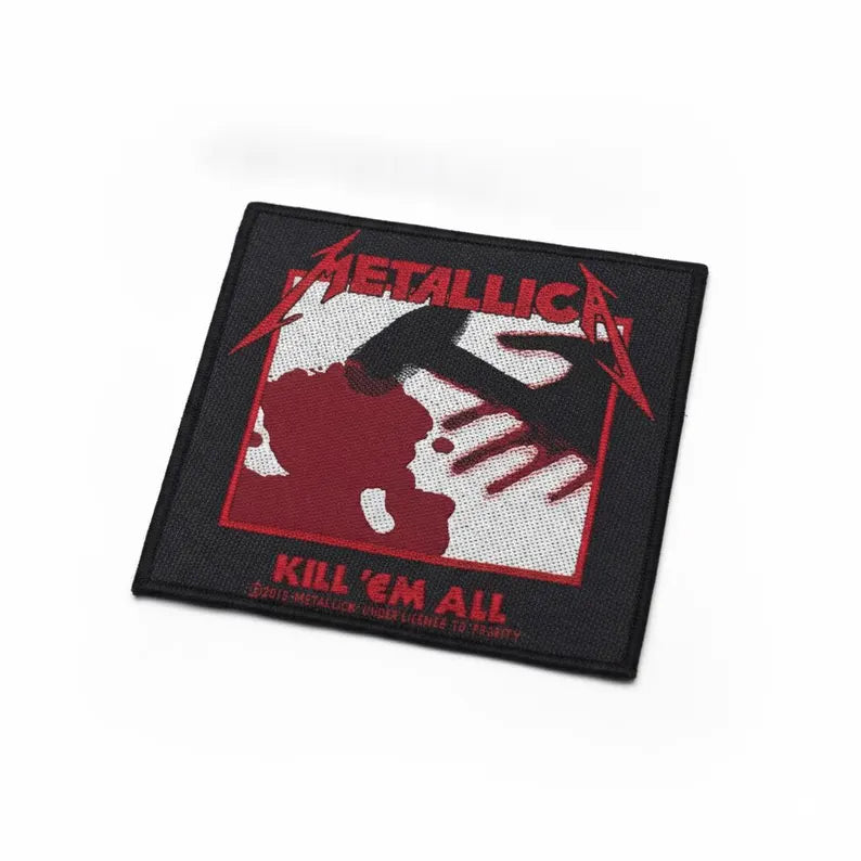 Metallica Aufnäher – Kill ’Em All – 10 x 9 cm – Gewebter Patch – Thrash Metal Debüt