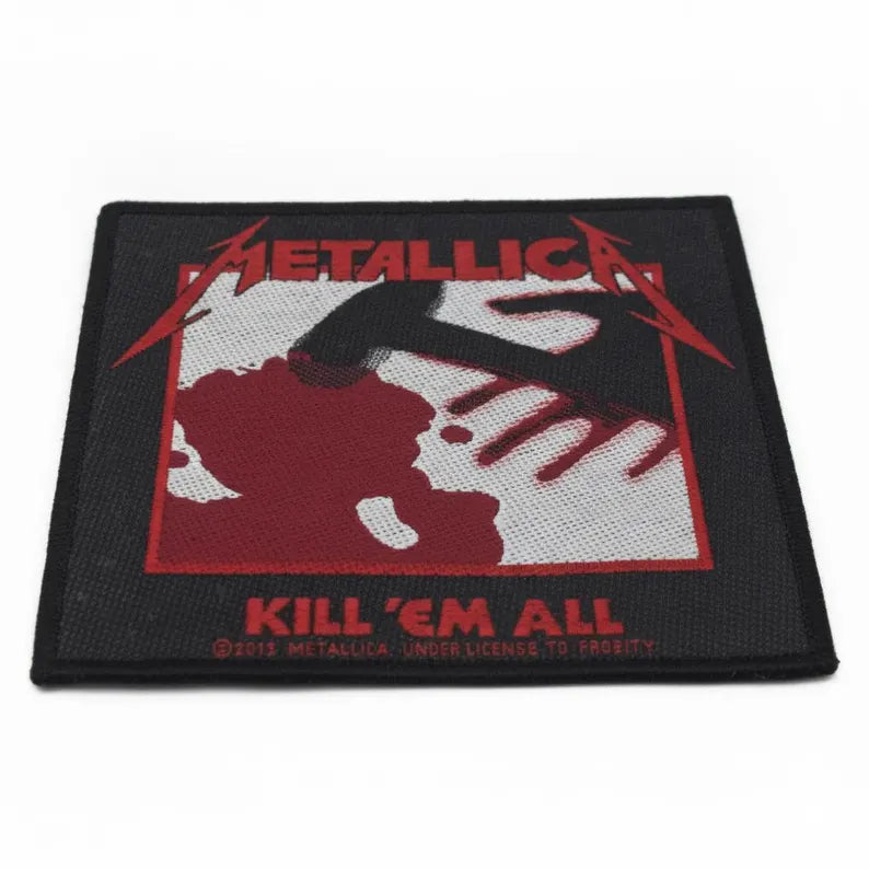 Metallica Aufnäher – Kill ’Em All – 10 x 9 cm – Gewebter Patch – Thrash Metal Debüt