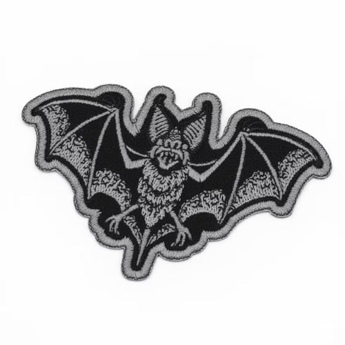 Bat Patch - 10 x 6.5 cm - Black Patch Goth Vampire Halloween Embroidery