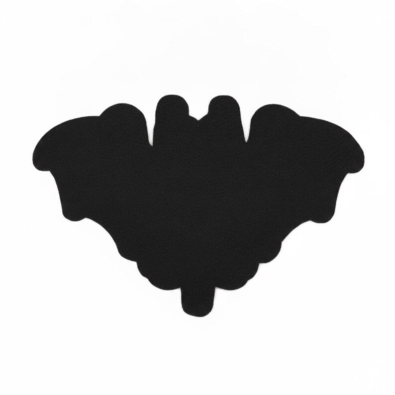 Bat Patch - 10 x 6.5 cm - Black Patch Goth Vampire Halloween Embroidery