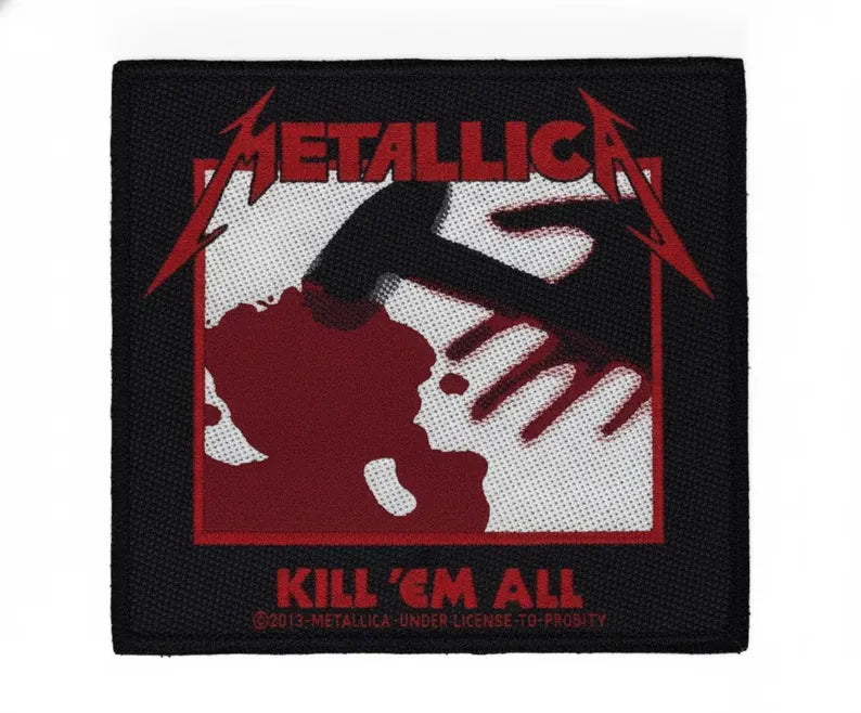 Metallica Aufnäher – Kill ’Em All – 10 x 9 cm – Gewebter Patch – Thrash Metal Debüt