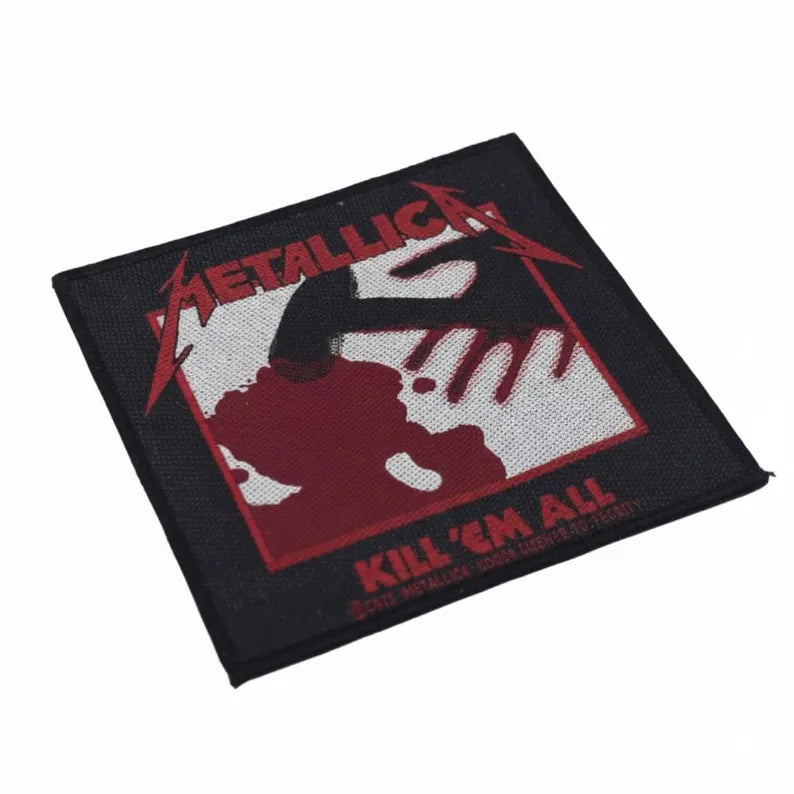 Metallica Aufnäher – Kill ’Em All – 10 x 9 cm – Gewebter Patch – Thrash Metal Debüt