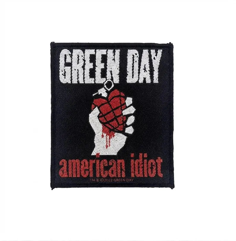 Green Day Aufnäher - AMERICAN IDIOT Herzgranate Patch 10x8,5 cm zum Annähen