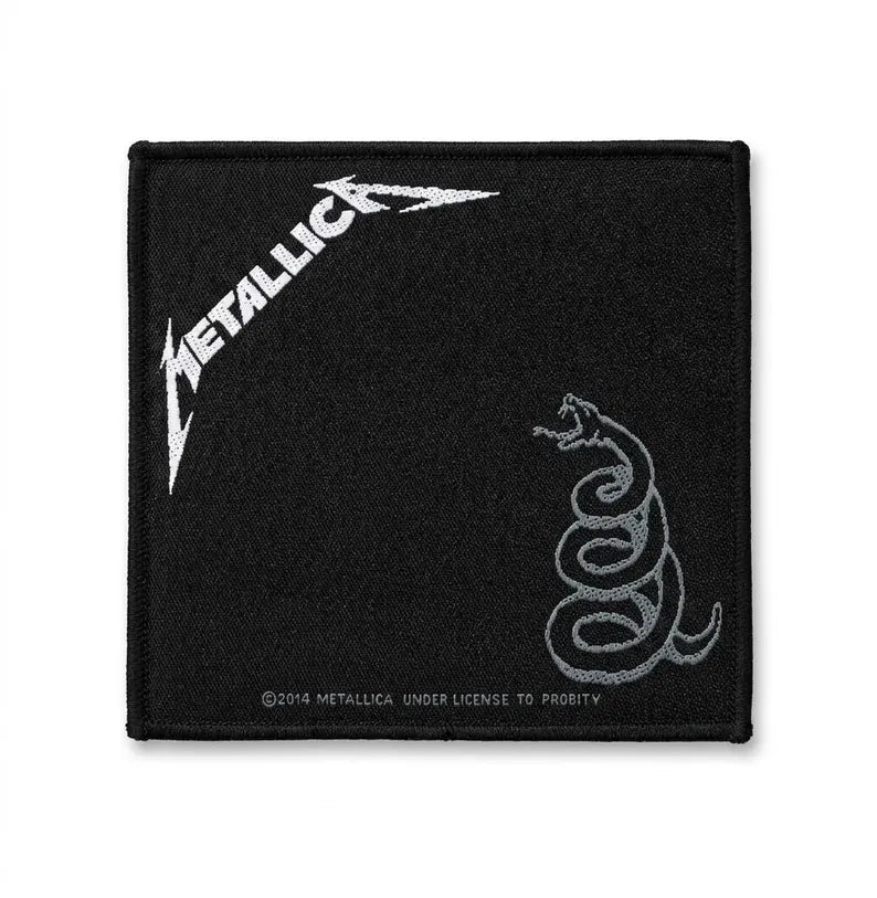 Metallica Aufnäher - Black Album Schlangen Patch 10x10 cm zum Annähen