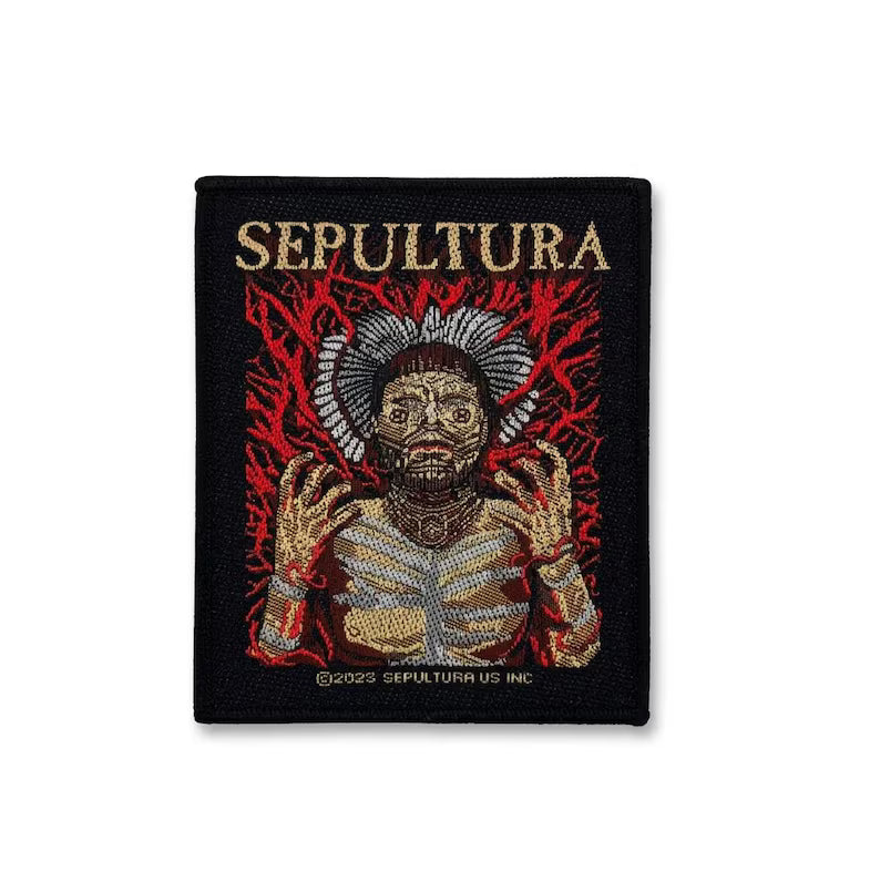 Official Sepultura Patch | "Roots" Album Cover Woven Patch | Nu/Groove Metal Merch | 10 x 8 cm