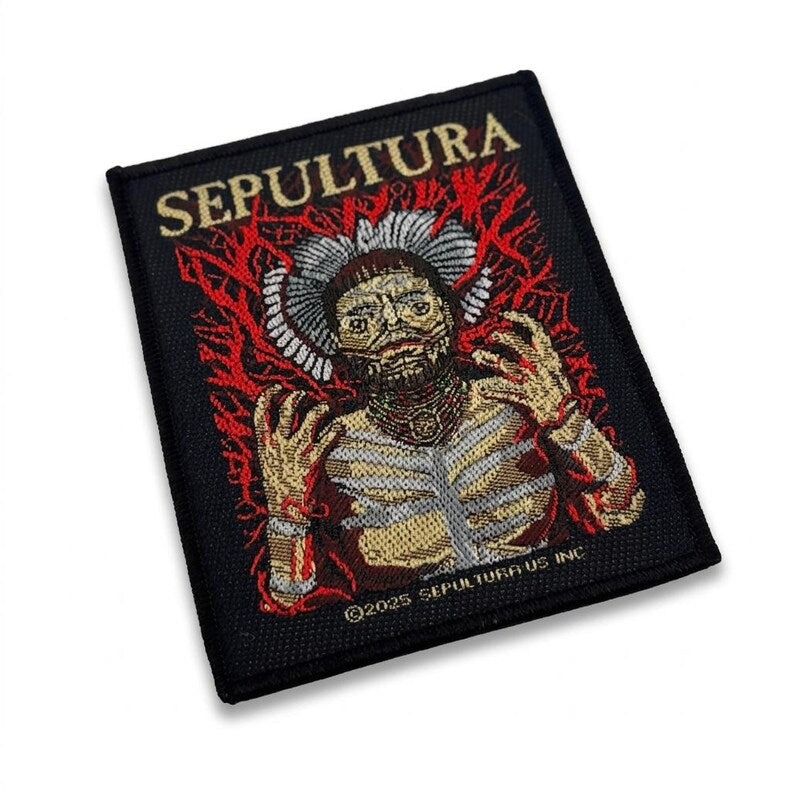 Offizieller Sepultura Patch | "Roots" Album Cover Woven Aufnäher | Nu/Groove Metal Merch | 10 x 8 cm