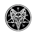 Baphomet Pentagramm Aufnäher 10 cm – Satanismus Patch – Schwarze Magie Stickerei – Okkult - zum Aufnähen