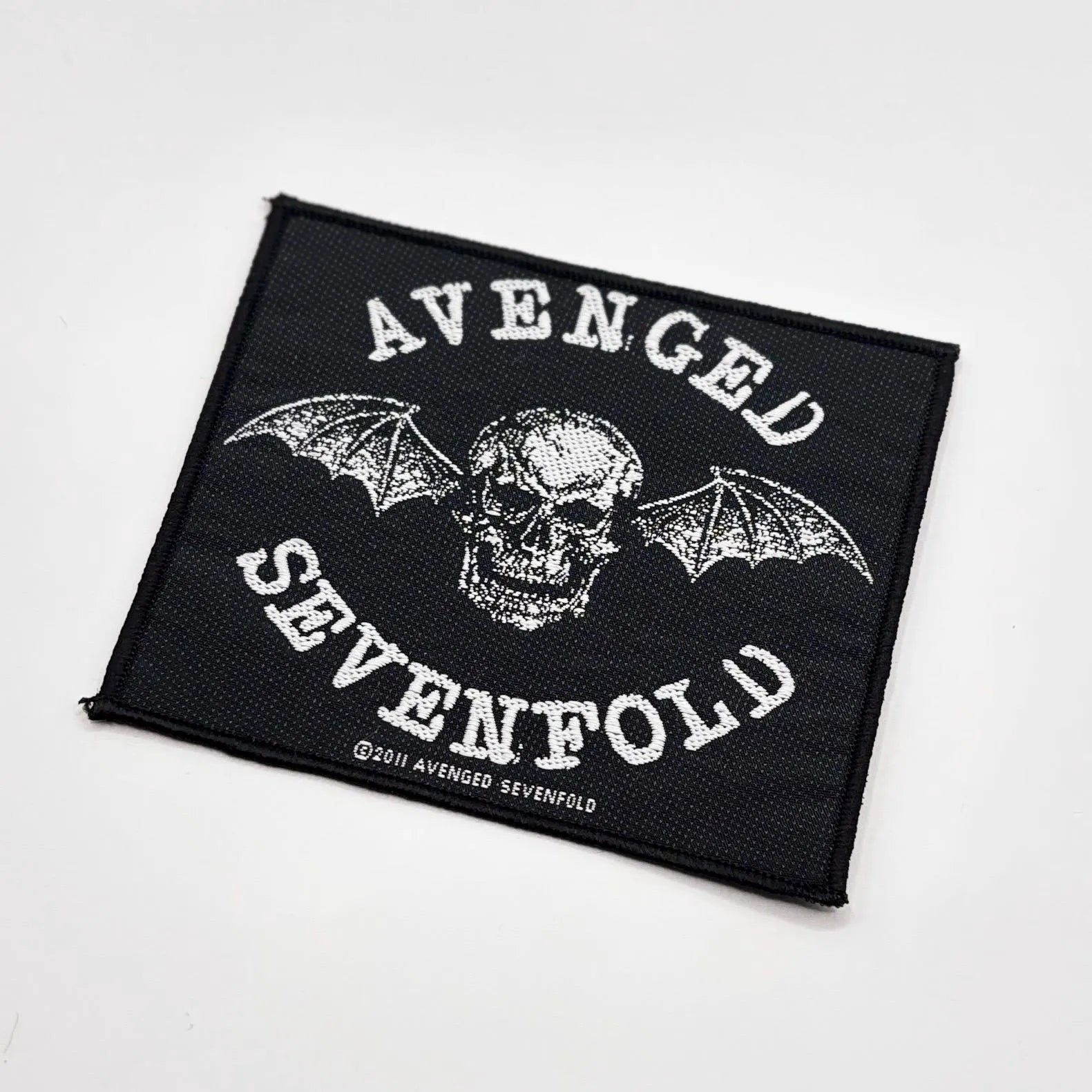 Offizieller Avenged Sevenfold Patch | Death Bat Logo Woven Aufnäher | Metalcore Band Merch | 10 x 10 cm