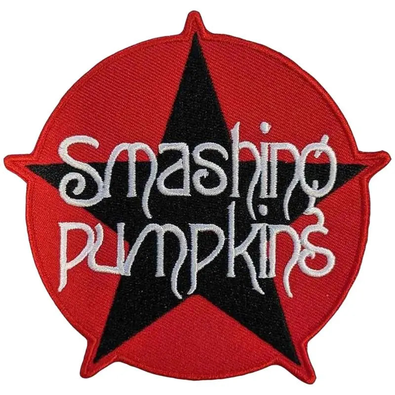 Offizieller The Smashing Pumpkins Patch | Star Logo Woven Aufnäher | Alternative Rock | Zum Aufbügeln 10 x 10 cm