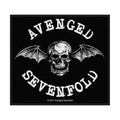 Offizieller Avenged Sevenfold Patch | Death Bat Logo Woven Aufnäher | Metalcore Band Merch | 10 x 10 cm