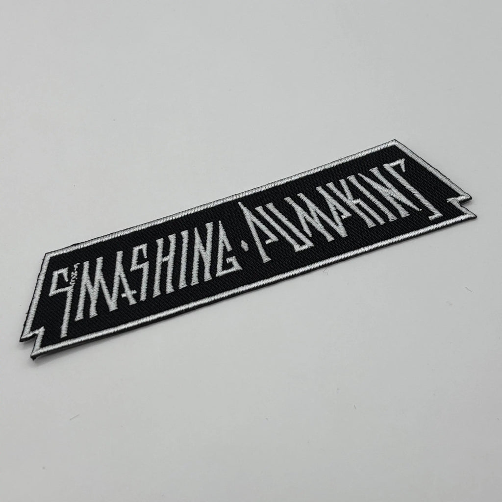 The Smashing Pumpkins Aufnäher LOGO Patch 13 x 3 cm - Grunge Band Merch Gewebt - Kutte Jacke Bügelbild Aufbügler Schriftzug