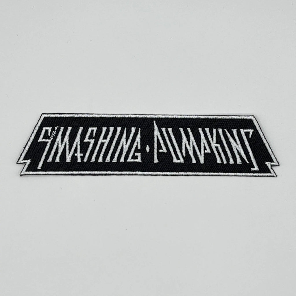The Smashing Pumpkins Aufnäher LOGO Patch 13 x 3 cm - Grunge Band Merch Gewebt - Kutte Jacke Bügelbild Aufbügler Schriftzug