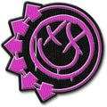 Offizieller Blink-182 Patch | "Pink Neon Six Arrows Smile" Gewebter Aufnäher | Pop Punk Merch | Zum Aufbügeln | 7,5 cm