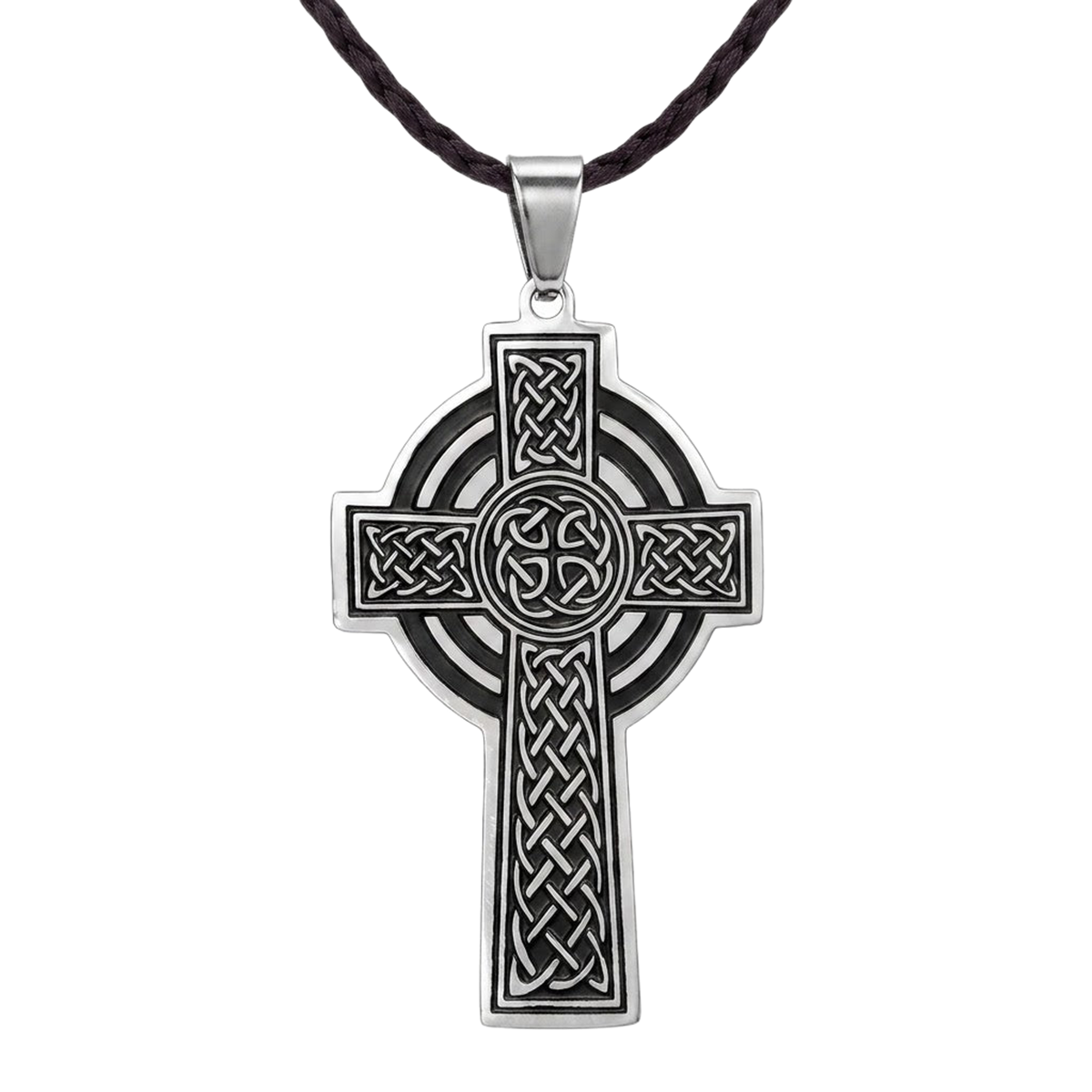 Keltisches Kreuz Kette – Edelstahl Anhänger Herren Schmuck – Wikinger Keltisch Gothic Rock Biker