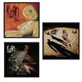 Official Korn 90s Album Patch Bundle - 3x Woven Patches (Debut Album, Follow The Leader & Issues)