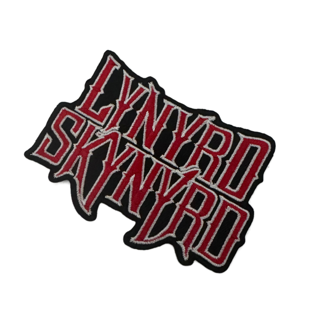 Lynyrd Skynyrd Patch | Classic Logo Gewebter Aufnäher | Southern Rock Merch | Zum Aufbügeln | 10 x 10 cm