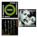 Offizielles Type O Negative Gothic Metal Patch Bundle – Bloody Kisses, October Rust & Logo Symbol (3-teilig)